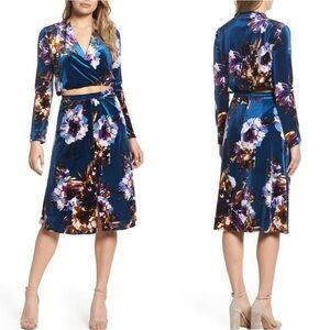 ALI & JAY Blue Purple Wrap Skirt Set